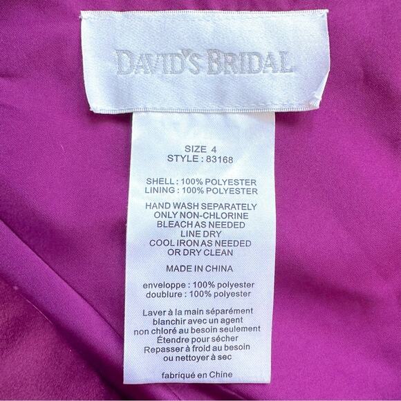 DAVID'S BRIDAL Bridesmaid Dress Size 4 - Picture 3 of 8